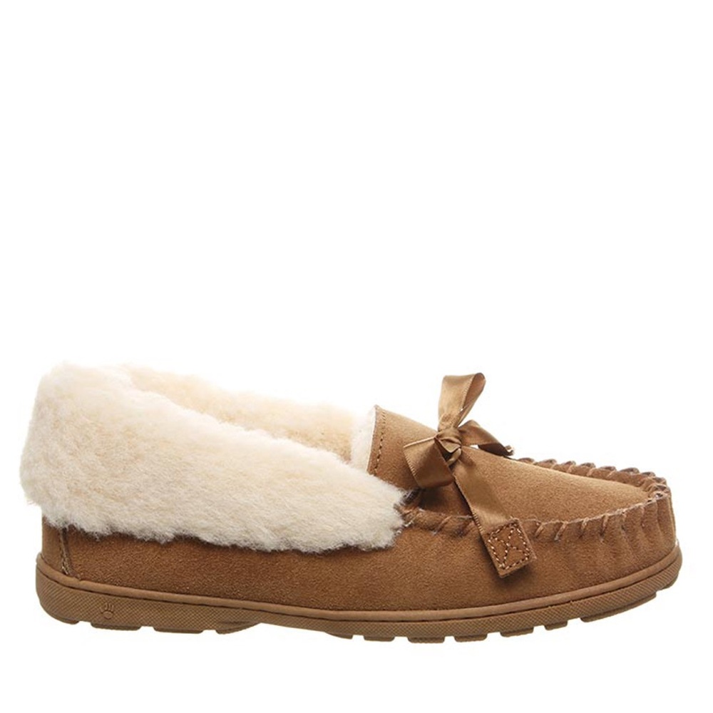 Bear Paw Slip On Moccasin Slippers